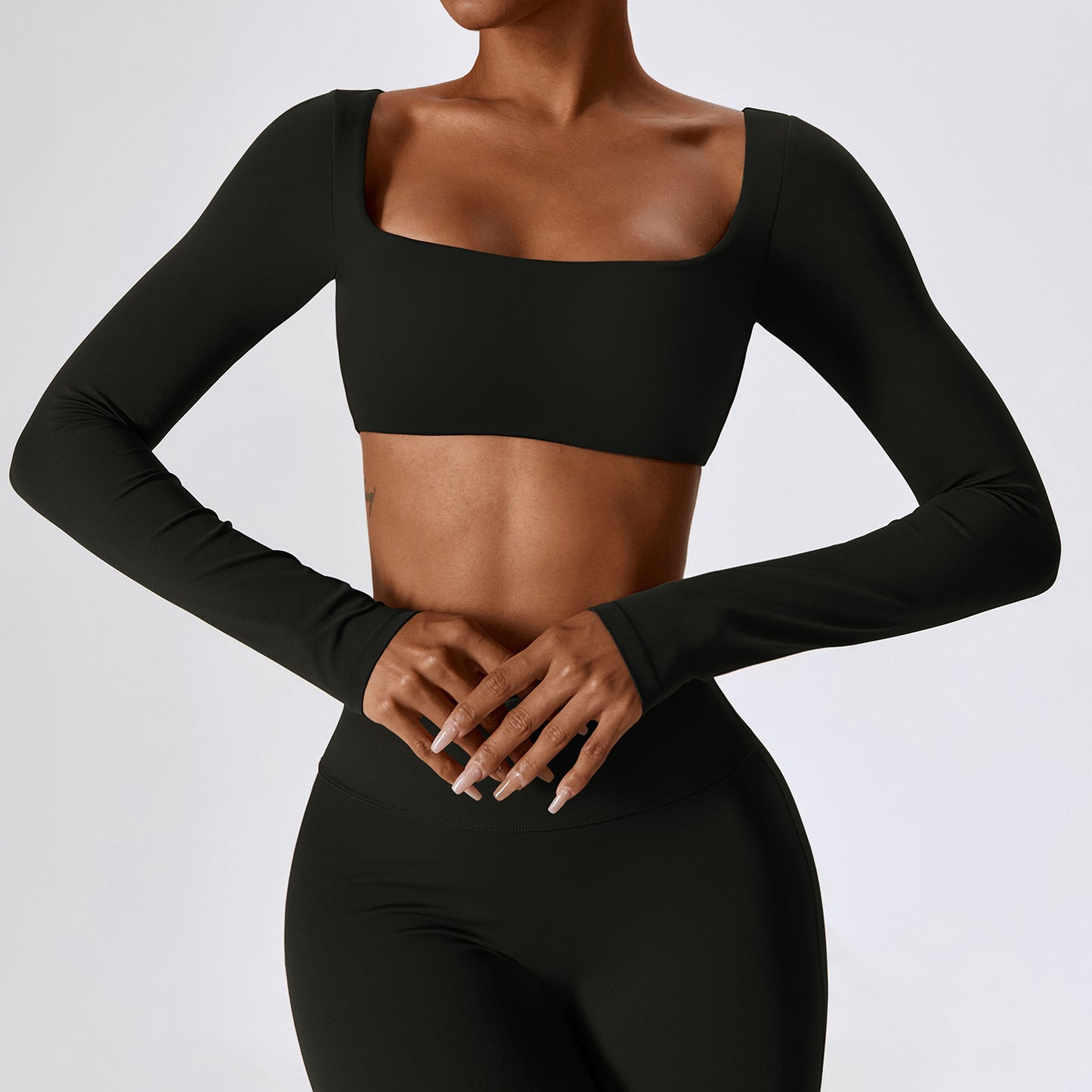 Sexy Nude Feel Outdoor Sports Quick-drying Tight Top