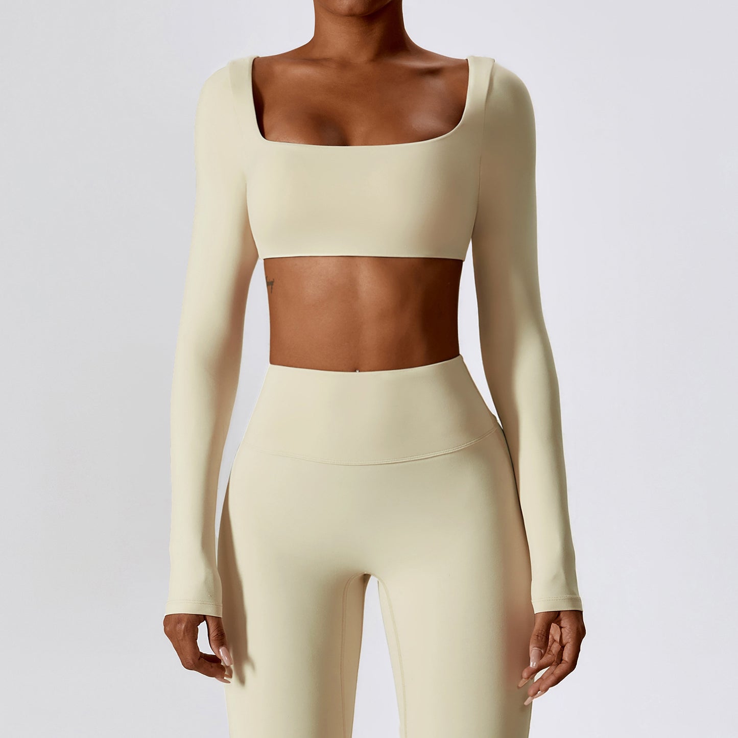 Sexy Nude Feel Outdoor Sports Quick-drying Tight Top
