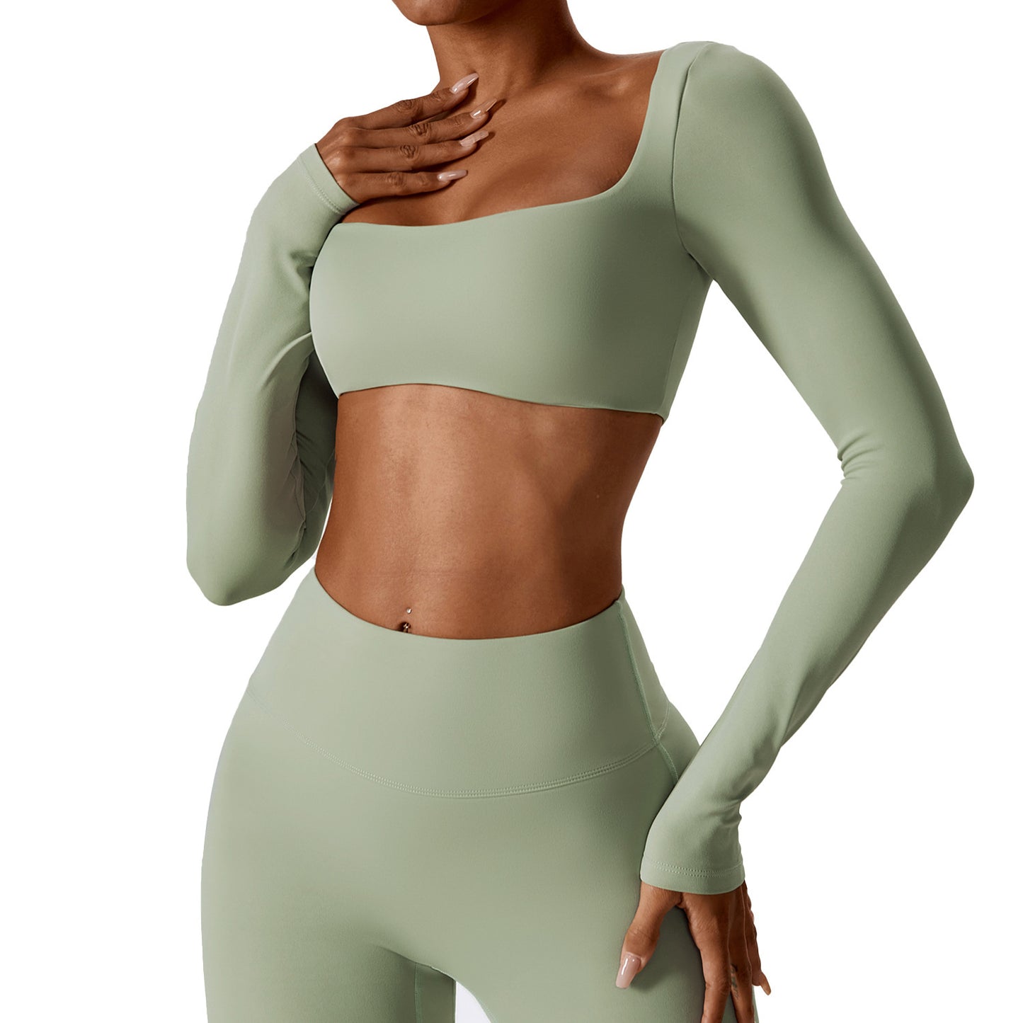 Sexy Nude Feel Outdoor Sports Quick-drying Tight Top